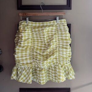 Lemon 🍋 Gingham Ruffled Skirt
